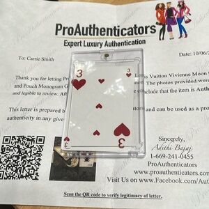 Brand new authenticated LV card (3 hearts)
